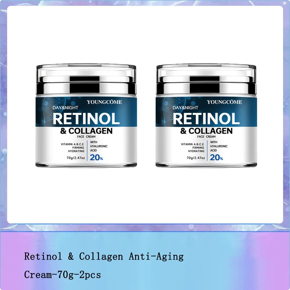 Retinol & Collagen Anti-Aging Face Cream – 72H Hydration | 70g Anti-Aging Face Cream Oasis Select 70g-2pcs