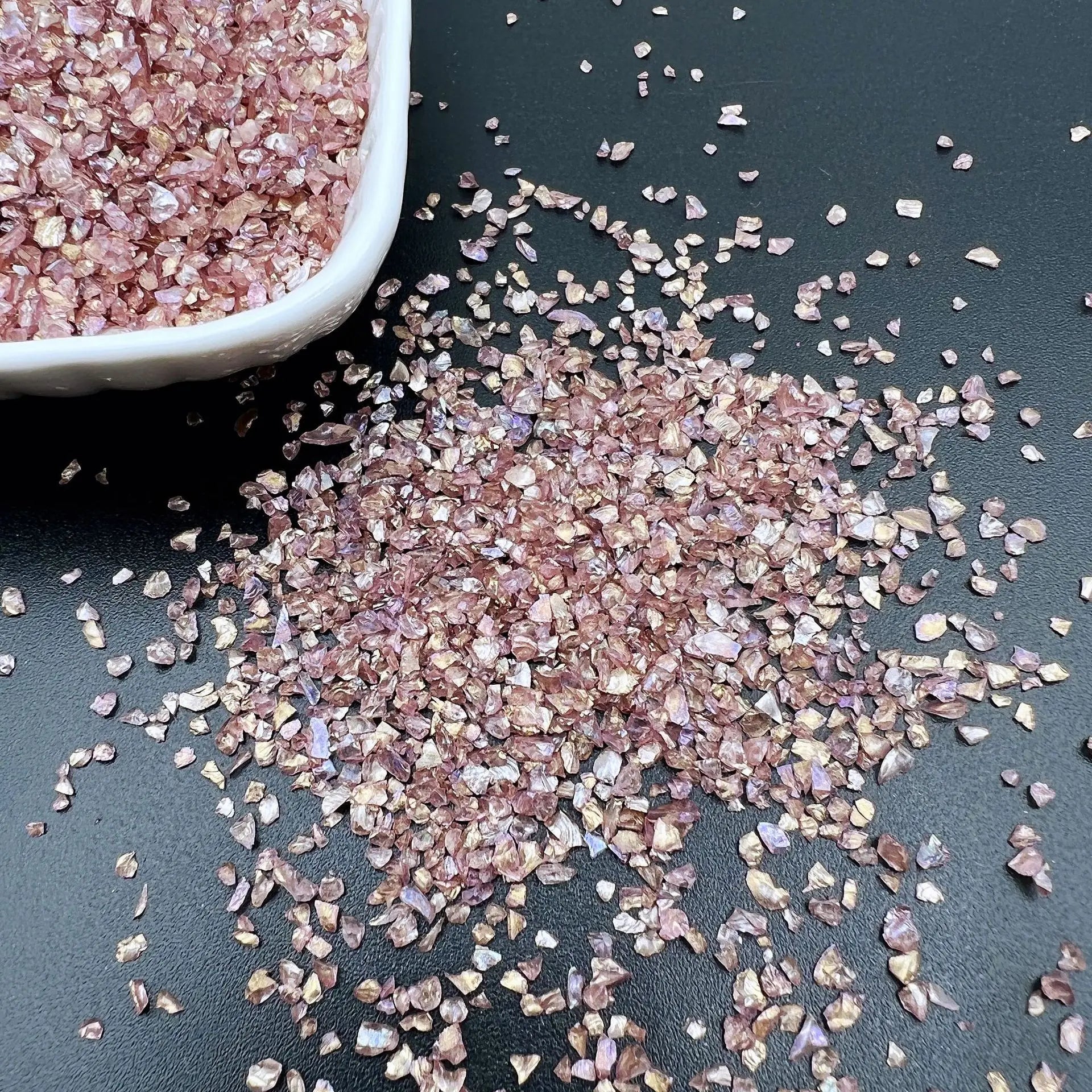 20g Glass Crushed Stone Irregularity Crystal Gravel Filling For DIY Epoxy Resin Mold Filler Crafts Decorative Nail Art Filler Oasis Select Champagne 20g