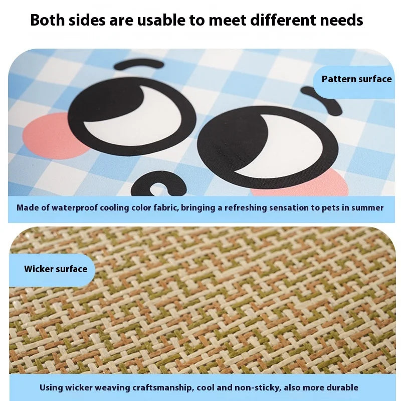Four-season Pet Mat, Double-sided Dog Mat, Waterproof and Anti-slip for Small and Medium-sized Dogs and Cats in Summer Dog Bed Oasis Select