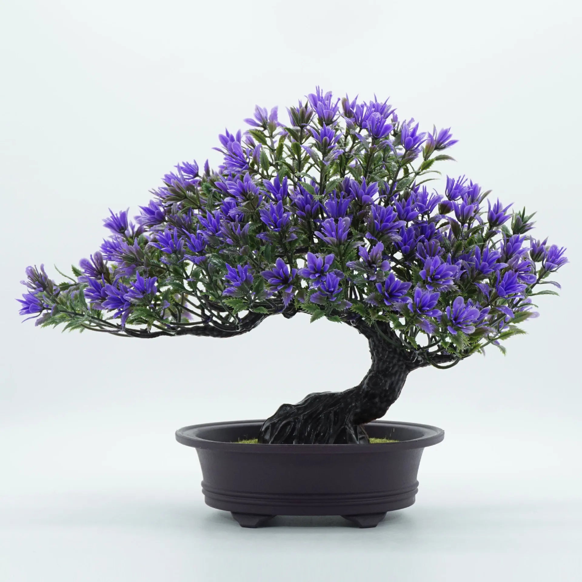Creative simulation welcome pine potting room Zen green plant bonsai decoration fake flower decoration Oasis Select Purple 24cm x 32cm