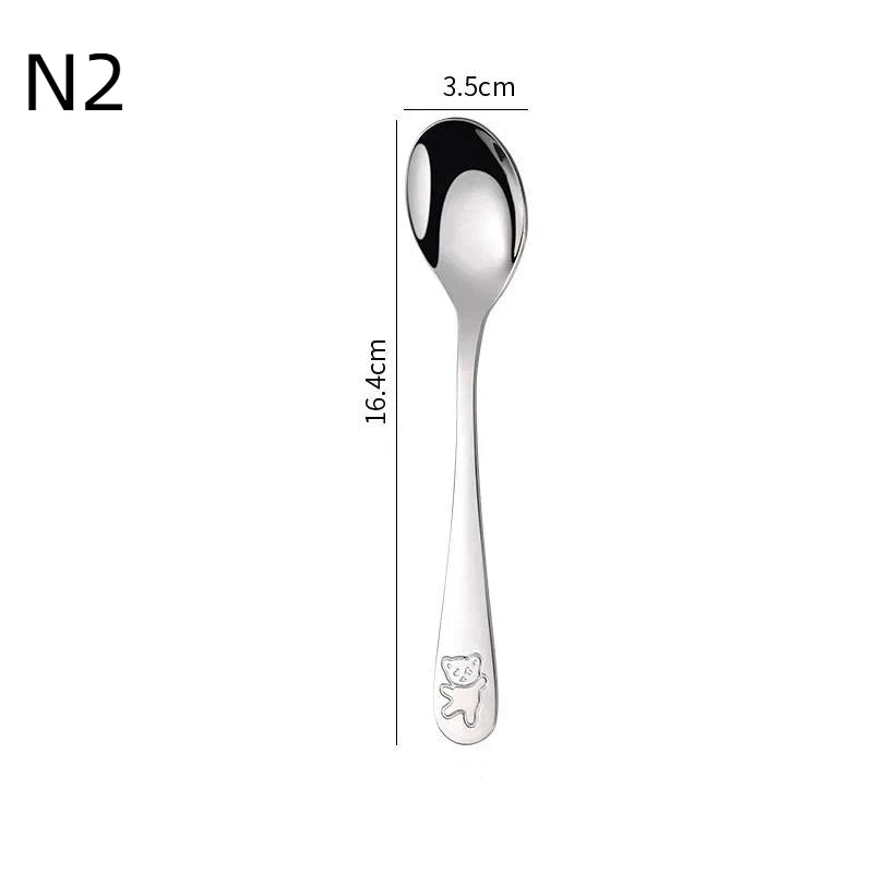 Kids Bear Flatware Set – Stainless Steel Fork Spoon & Knife
