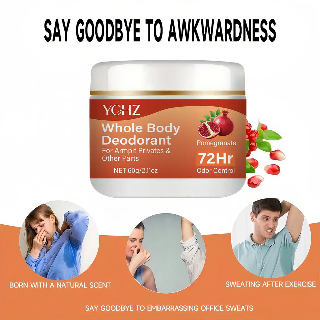 YCHZ Pomegranate Lemon Verbena Deodorant Cream | 72-Hr Fresh