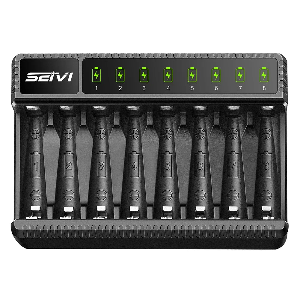 8-Slot NiMH AA AAA Battery Charger LCD Display | SW-8N