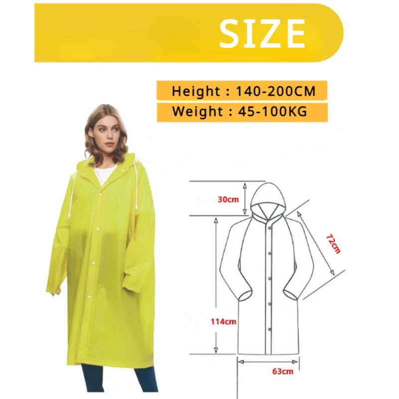 Waterproof Raincoat Outdoor Hiking Portable Adult Poncho Raincoat Emergency Anti-rain coat 2024 New fashion coloful choice Oasis Select