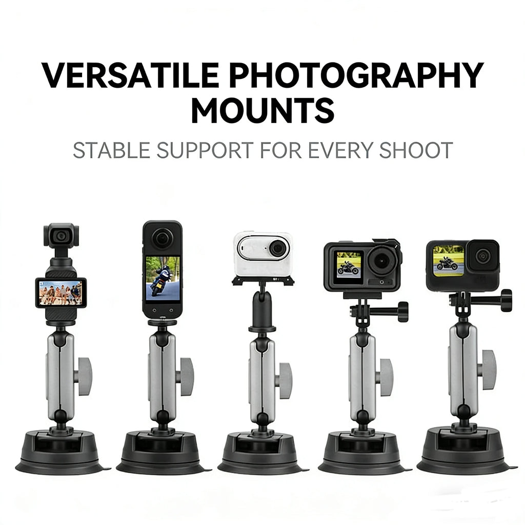 Suction Cup Car Mount for DJI Osmo, GoPro & Insta360