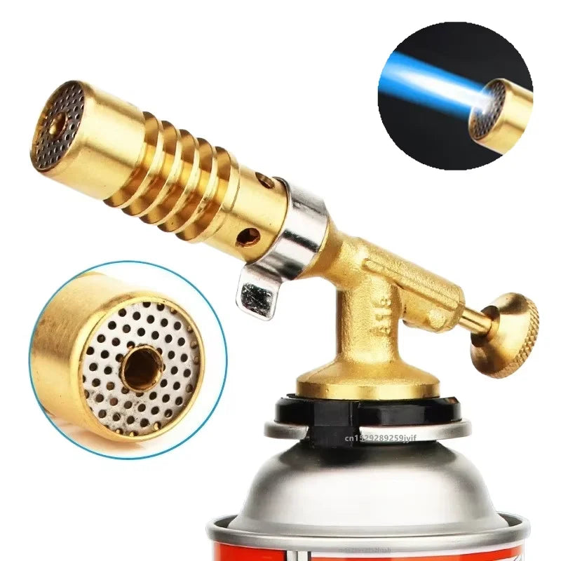 Portable Butane Welding Torch Gas Burner High Temperature Flame Gun for Outdoor Camping BBQ Gas Lighter Oasis Select Welding Torch