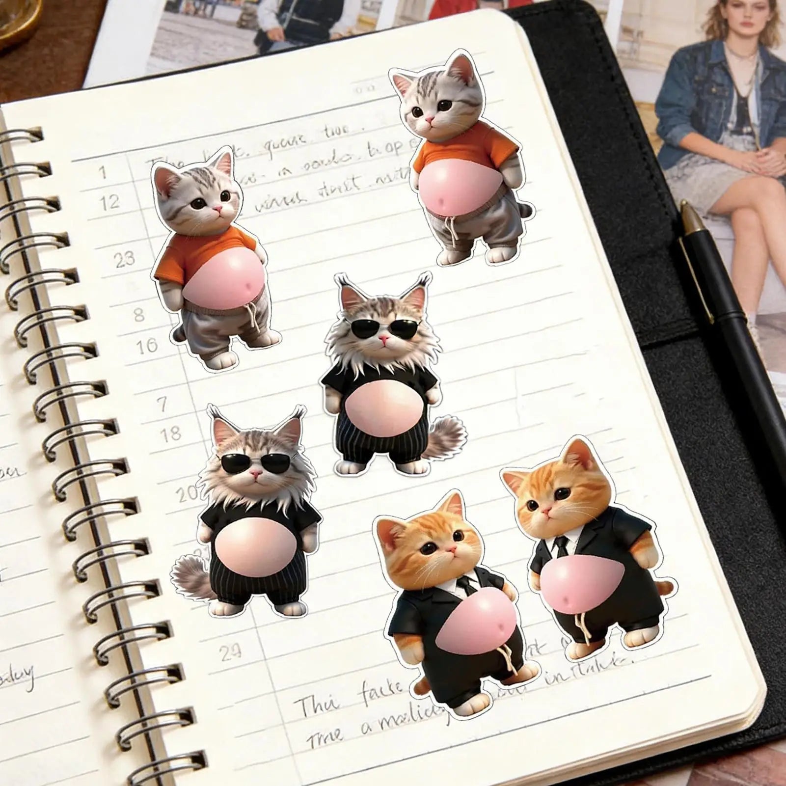 Cat Stickers 3D Belly Stickers Soft Silicone For Phone Case Car Decoration Children's Birthday Party Favor Festival Supplies Oasis Select