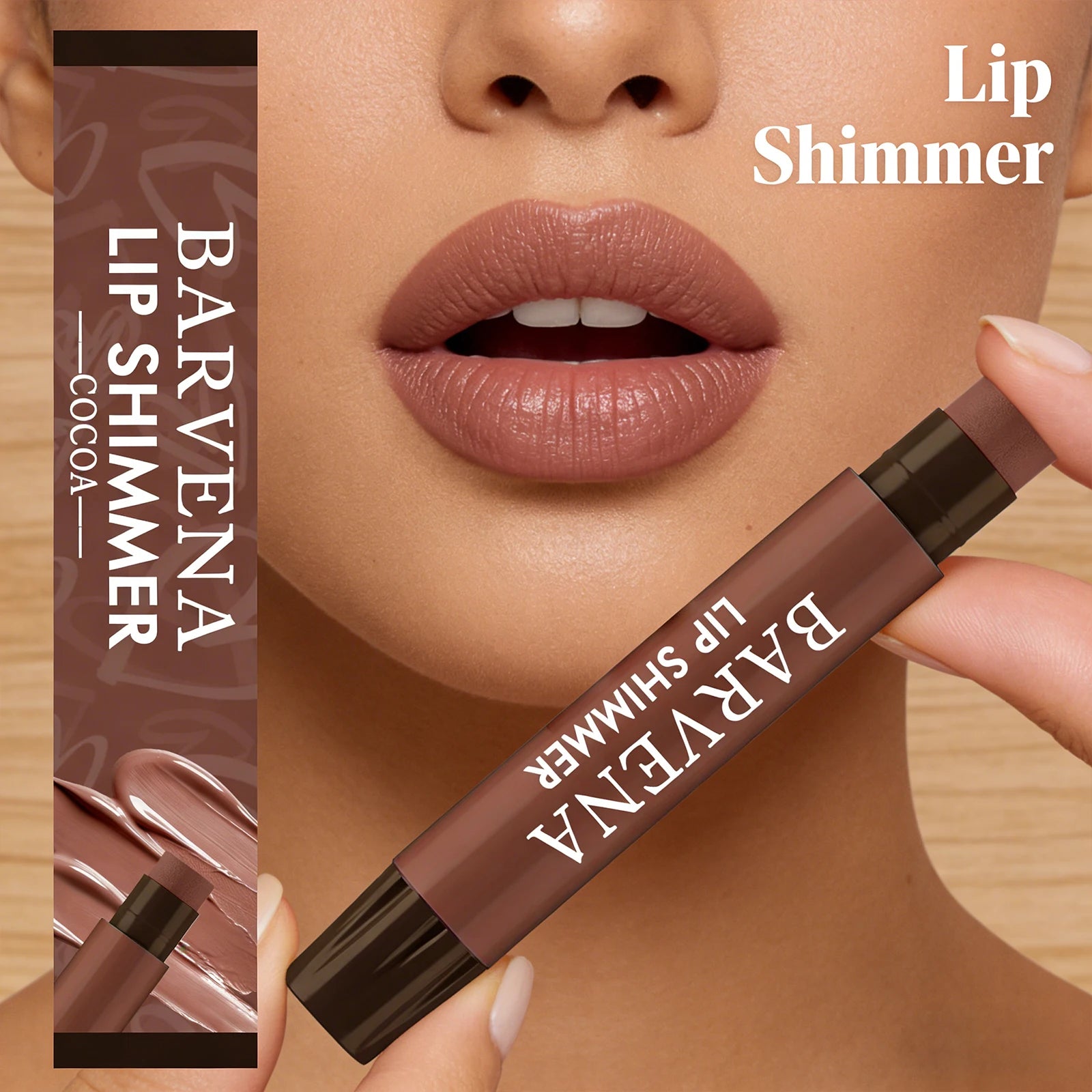 Cocoa Shimmer Lip Balm – Moisturizing, Non-Sticky Daily Lip Care Shimmer Lip Balm Oasis Select