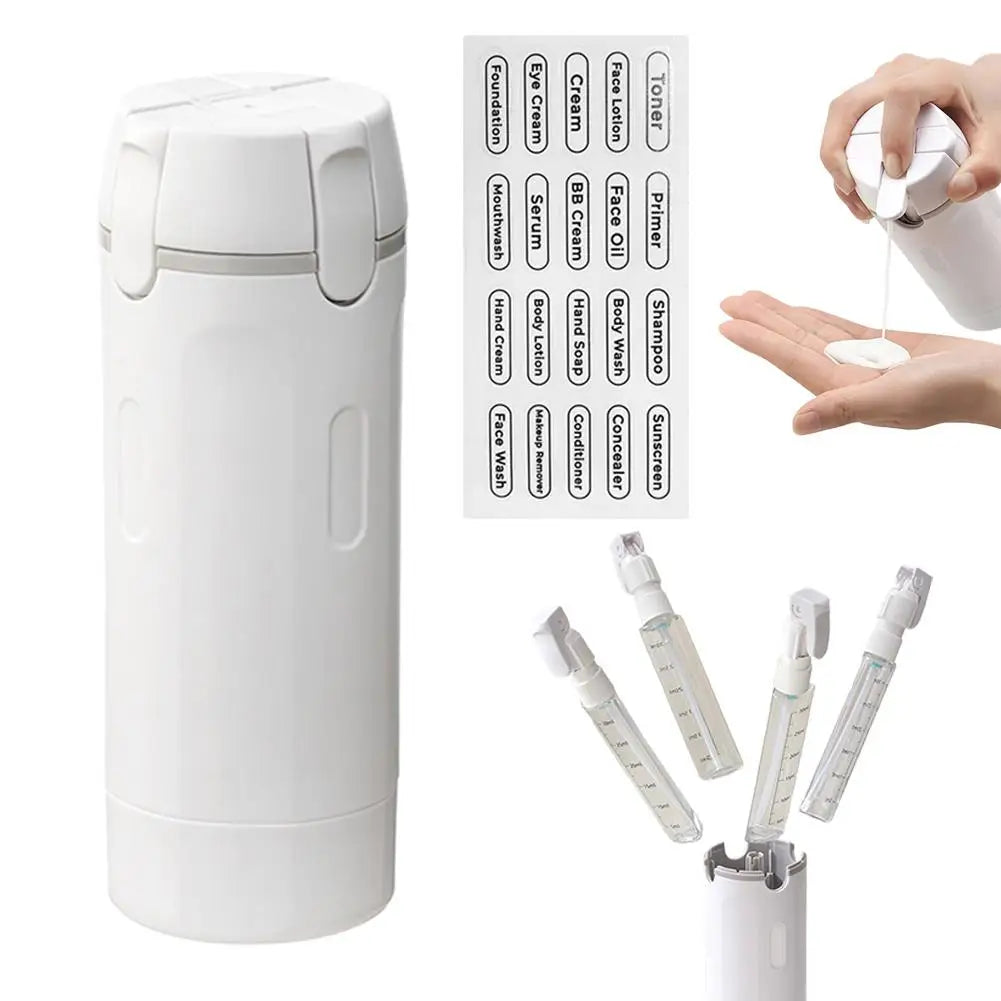 4-in-1 Leakproof Travel Dispenser Bottles – TSA Approved Travel Dispenser Set Oasis Select white