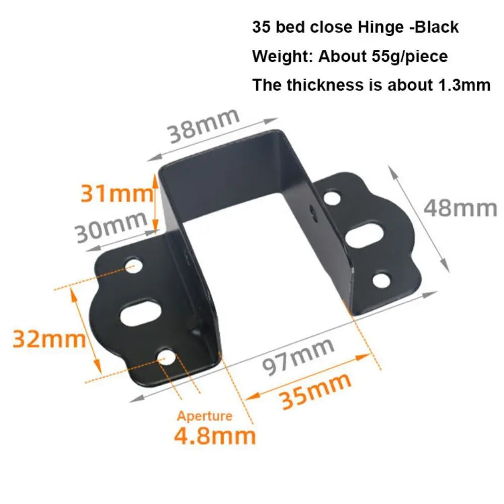 Thickened Bed & Furniture Hinges | 11 Styles with Screws
