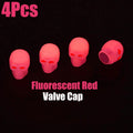Skull Valve Caps ABS Car Wheel Plugs For Alloy Wheels Tire Valve Cap Auto Valve Cover For Cars Motorcycles Bikes Oasis Select Skull Red