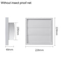 White Plastic Dryer Vent Hood Cover Grille with Screen | 4–8"
