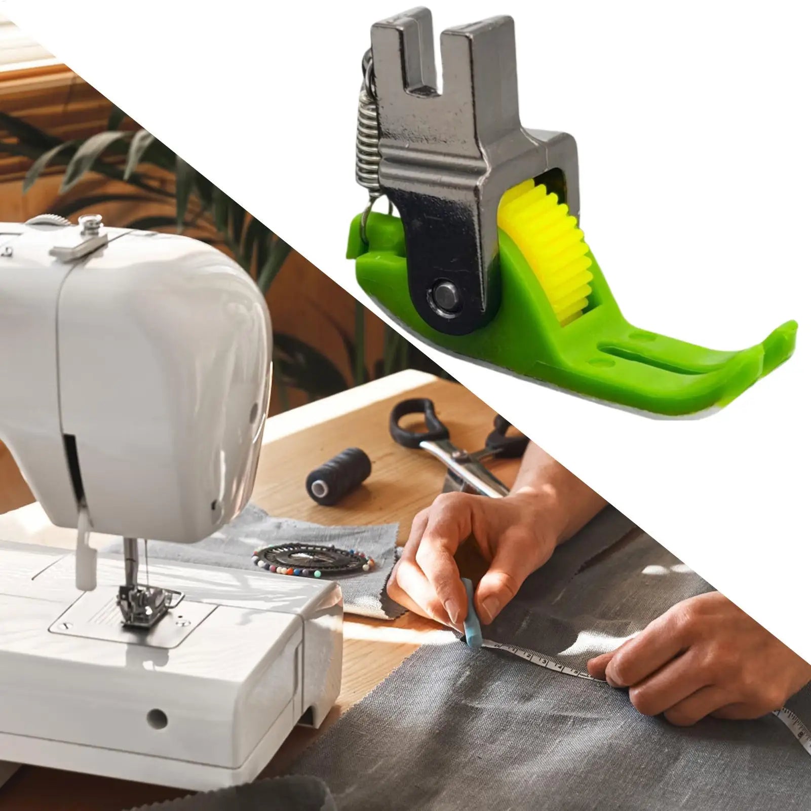 Multifunctional Sewing Machine Accessories Roller Sewing Foot Single Needle Walking Foot Wheel Presser Feet for Denim & Leather Oasis Select