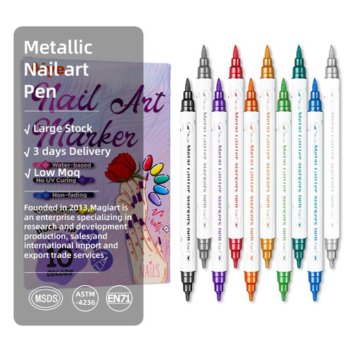 10Pcs/Set DIY Nail Art Graffiti Pen Nail Polish Pens Drawing Painting Point Liner Acrylic Painted Pen Waterproof Quick-drying Oasis Select