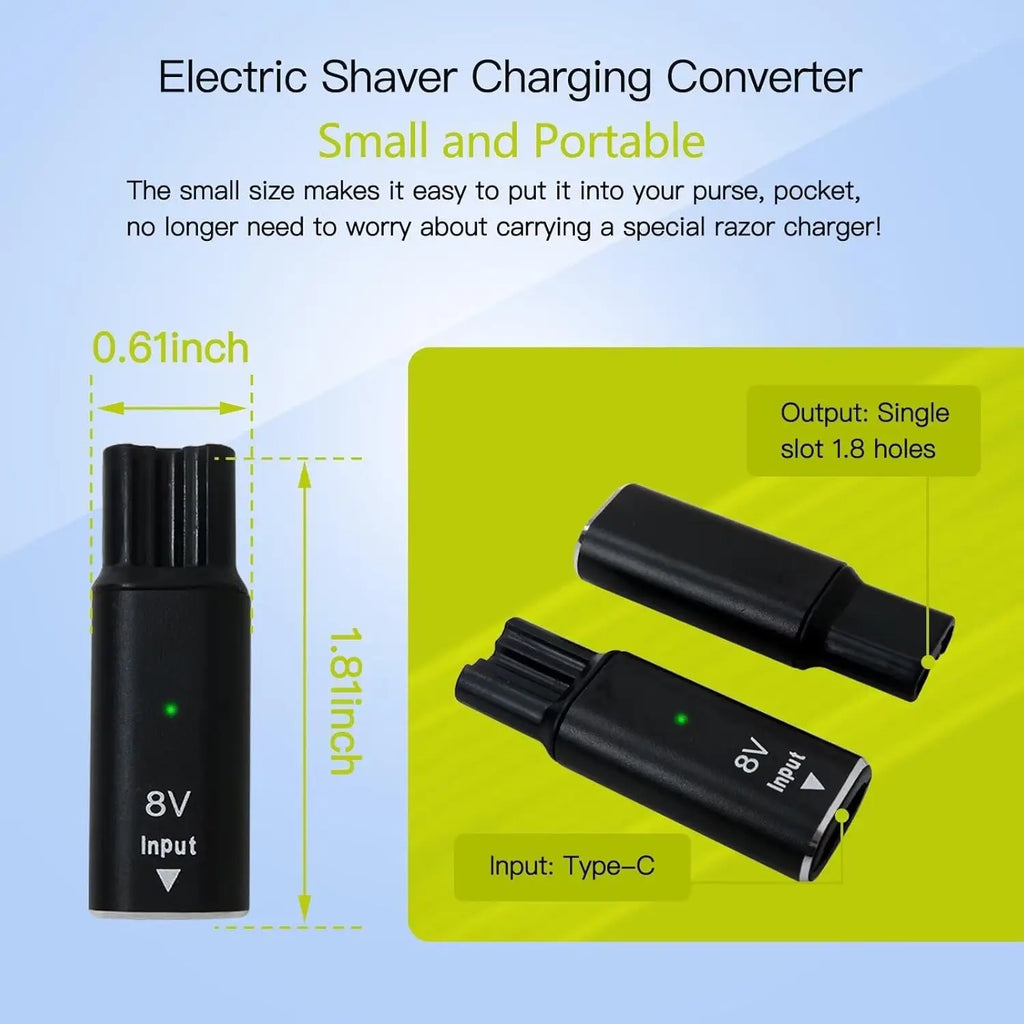 Type-C Charger Adapter for Philips Norelco OneBlade 8V QP2630 Shaver Charging Adapter Oasis Select
