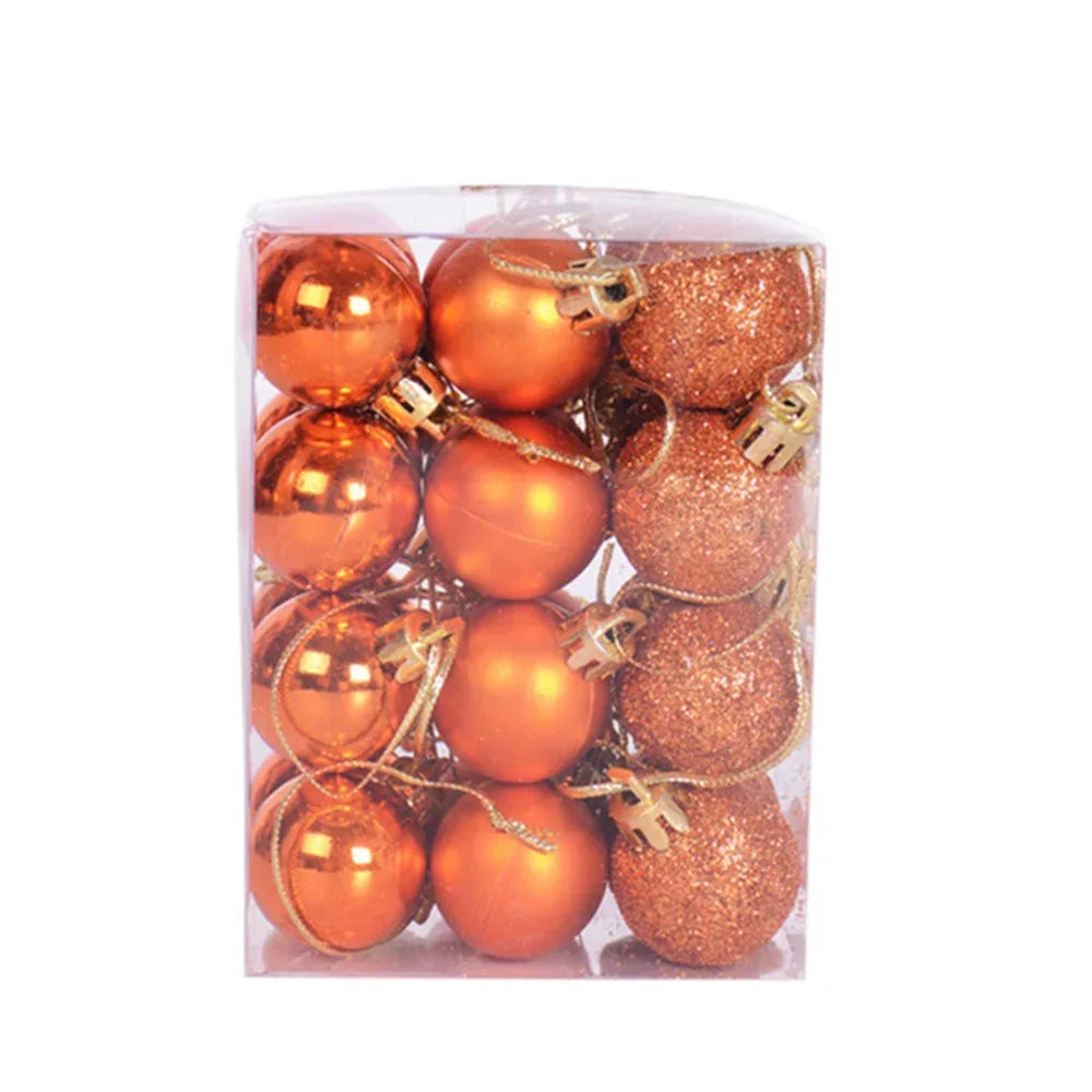 12-Pack Velvet Christmas Ball Ornaments 6cm – Red, Green & White