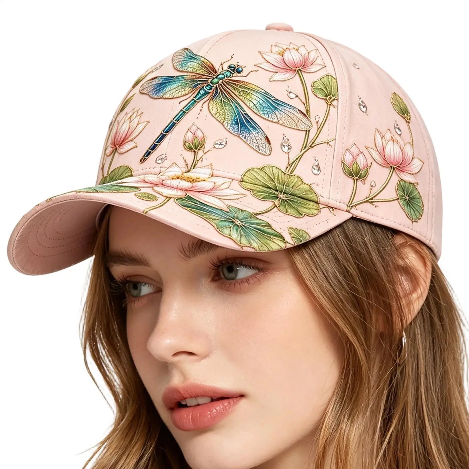 Breathable Garden Morning Cap Adjustable Animal Pattern Sports Sun Hat Soft Cotton Hummingbird Flowers Baseball Cap Outdoor Oasis Select