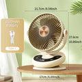 USB Oscillating Desktop Fan – 4-Speed, Timer, Clip & Desk