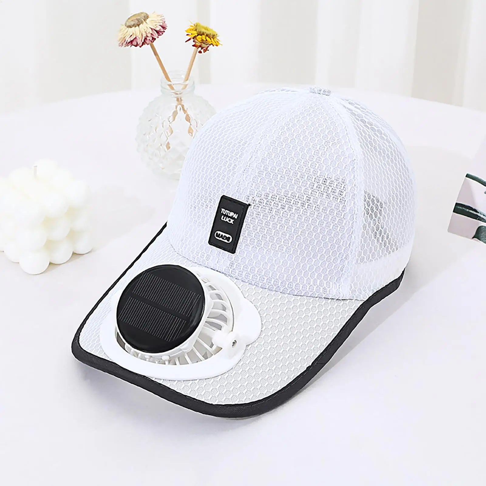Summer Fan Sunhat Women Men Fan Baseball Hat Strong Wind Cooling Sun Protection Fan Solar Charging FanCap Oasis Select