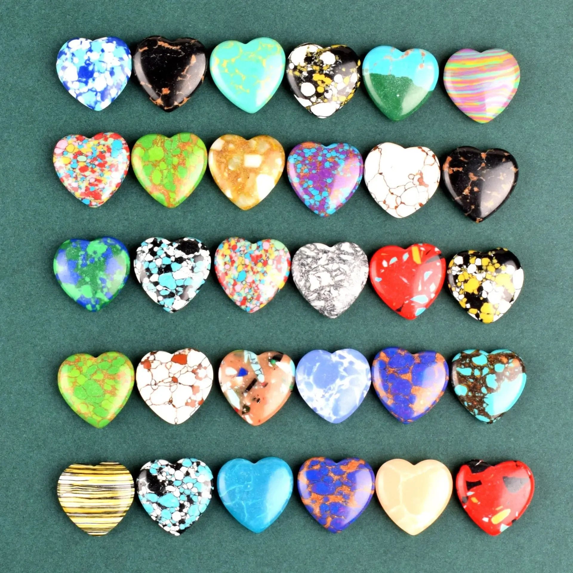 10/20/30PCS Heart Shape LOVE 20MM Natural Crystal Amethyst Agate Irregular Mineral Healing Stone Gravel Specimen Home Decoration Oasis Select