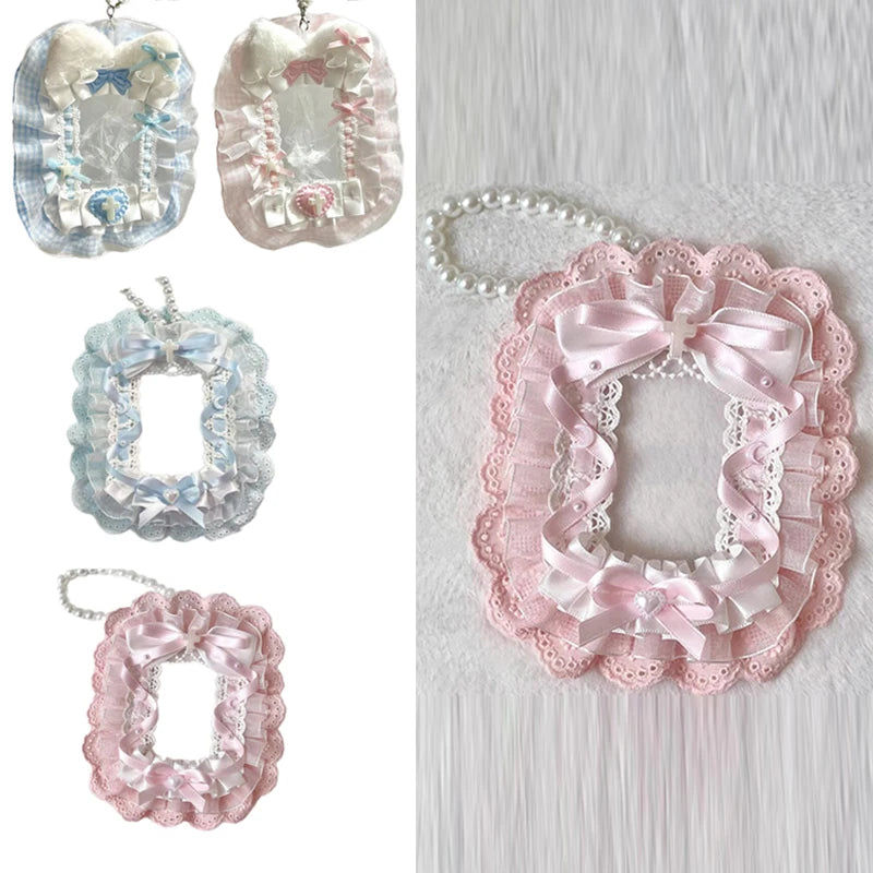 Plush Lace Photocard Holder | Anime Idol Card Display Case