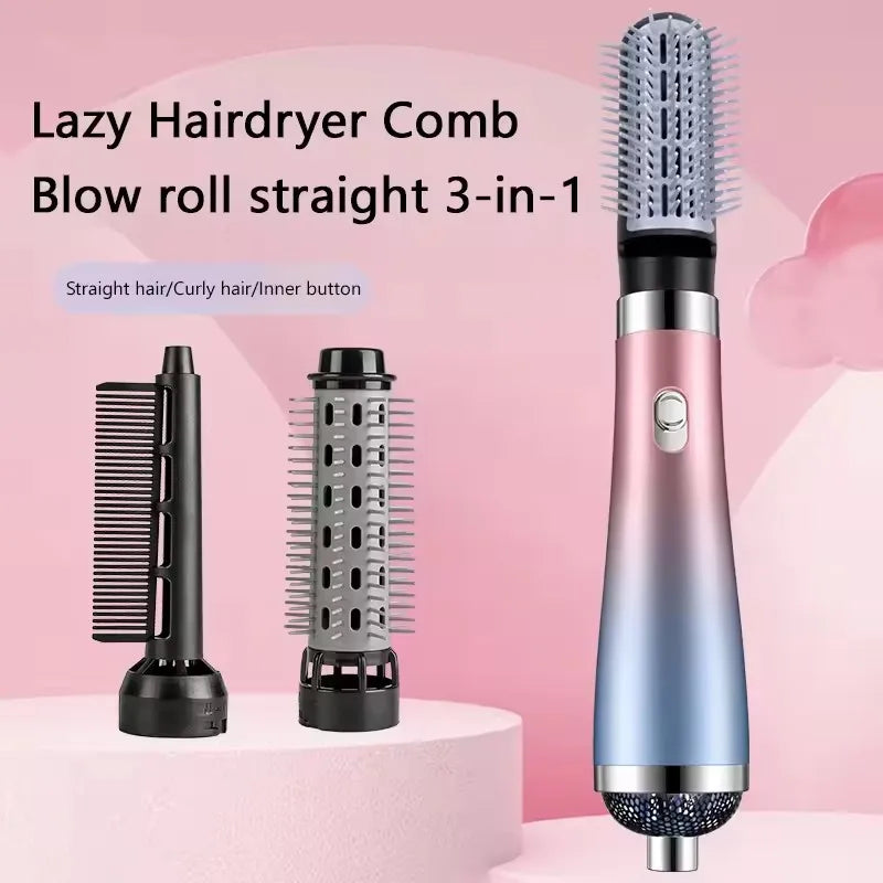 Hair dryer comb professional curling iron 3 in 1 hot air comb curling straightener roller hair dryer hair dryer brush Oasis Select