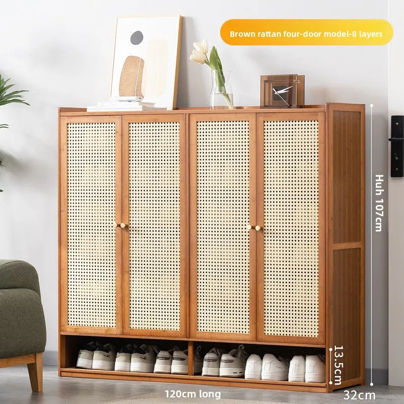 Shoe rack at the door of the household, storage artifact, space-saving simple interior, good-looking and dustproof dormitory Oasis Select Four doors and 8th