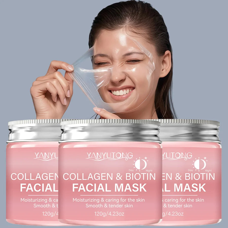 Collagen Peel Mask, Biotin Collagen Wrap Mask Day and Night, Deep Hydration, Night Care Mask Cream. Oasis Select 360g