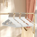 10pcs I KNOW Custom Color Waterproof 10PCS PVC Hanger 40CM Household Non-slip High Quality Metal PVC Colorful Clothes Hanger Oasis Select 10pcs white