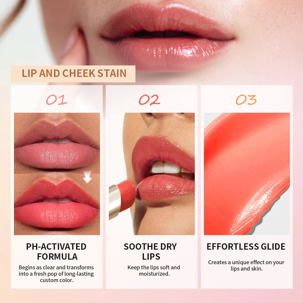 pH Color-Change Lip & Cheek Stain Oil | Lakerain Botanical Lip & Cheek Stain Oasis Select