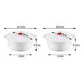 2Pcs Two Ear Round Microwave Lunch Box Household Plastic Heating Fresh Keeping Box With Lid Steamed Bun Instant Noodles Bowl Oasis Select S 2pcs