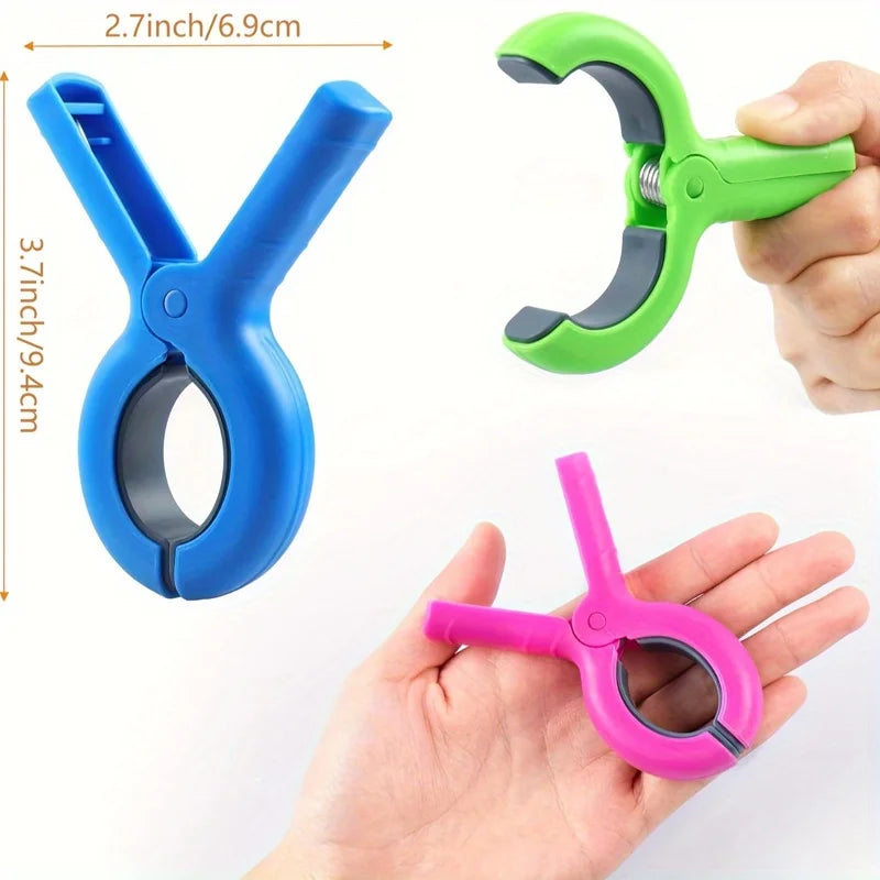 4/8Pcs Beach Towel Clips for Beach Chairs, Towel Holder Clips for Chair Pool on Cruise,Heavy Duty Clothes Pins, Strong Clips Oasis Select
