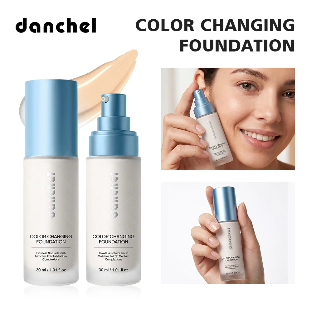 Color Changing Foundation Deep Hydration 12h Hold Makeup Intelligent Adaptation Skin Color Even Skin Tone Foundation Cosmetics Oasis Select