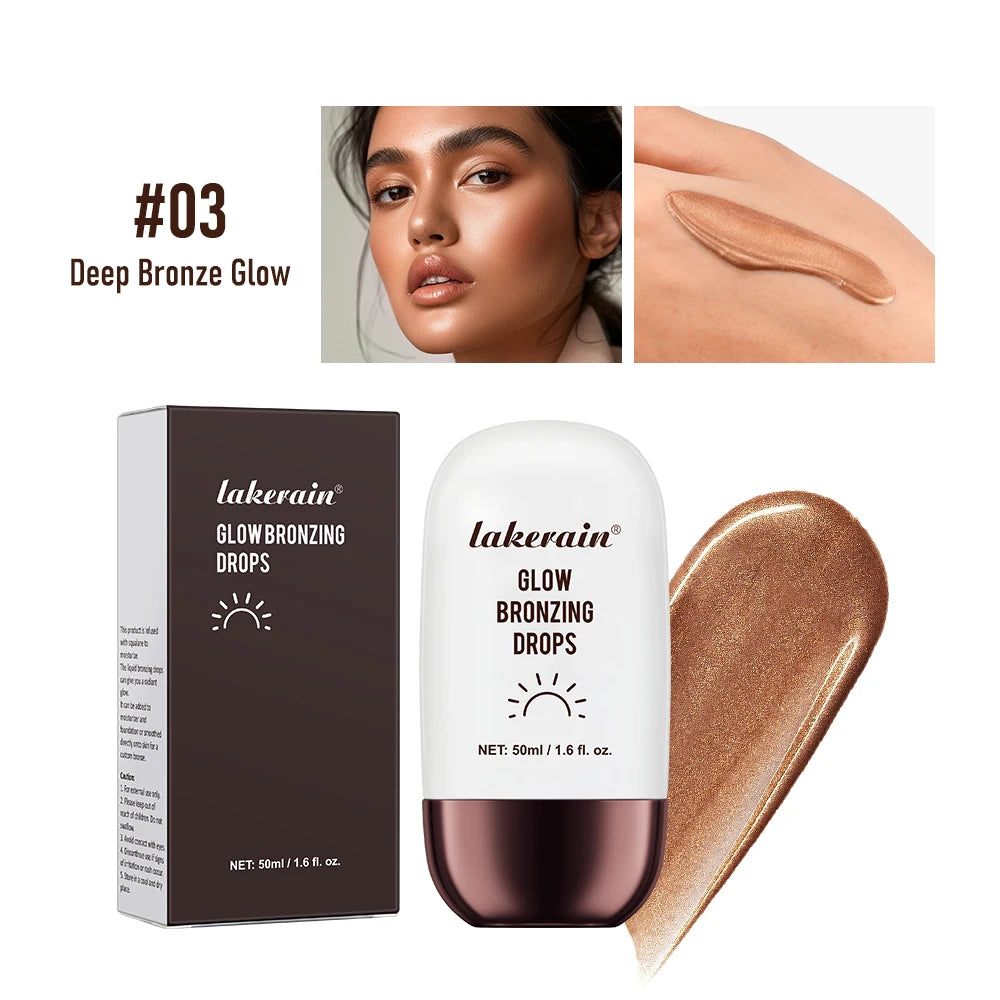 Glow Bronzing Drops Face Peptide Serums Liquid Bronzer Cream Hydrating Makeup For An Everyday Radiant Glow Summer Glow Oasis Select 3
