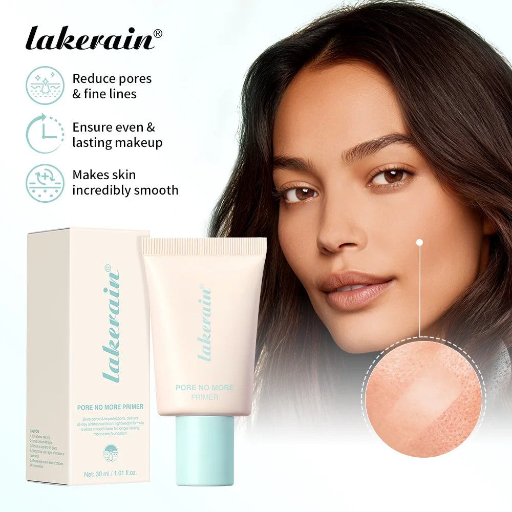 Lakerain Pore No More Makeup Primer Long Lasting Oil Control Hidden Pores Smooth Matte Makeup Effect Slightly Concealer Primer Oasis Select