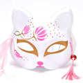 Foxes Mask Japanese Cosplay Rave Hand-Painted Anime Demon Slayer Half Face Cat Masks Masquerade Festival Party Cosplay Props Oasis Select 11
