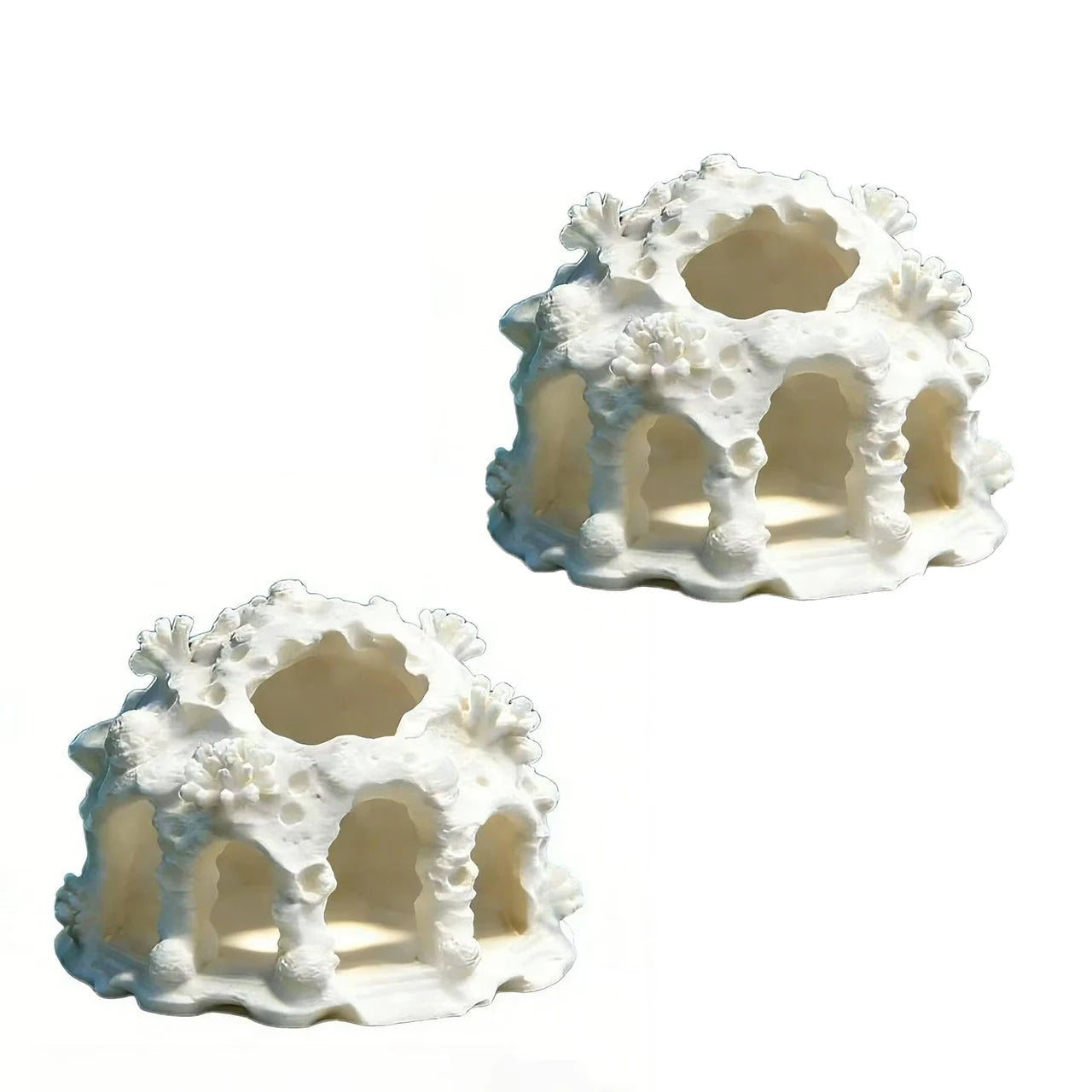 Aquarium Hideaway Cave Decor Fish Shrimp Breeding Shelter Underwater Hiding House for Aquarium Safe Resting Fish Ornament Oasis Select 2pcs