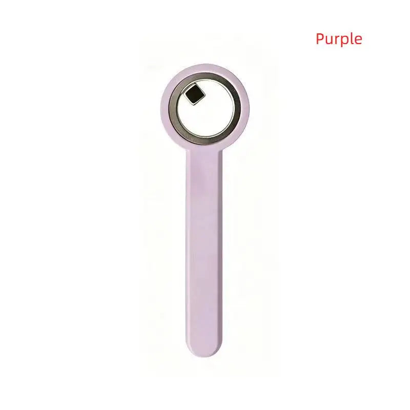 Round Cat Eye Magnet Ring with Handle, Hollow Strong Magnetic Nail Art Tool for DIY Gel Nail Polish Cat Eye Effect Oasis Select Purple