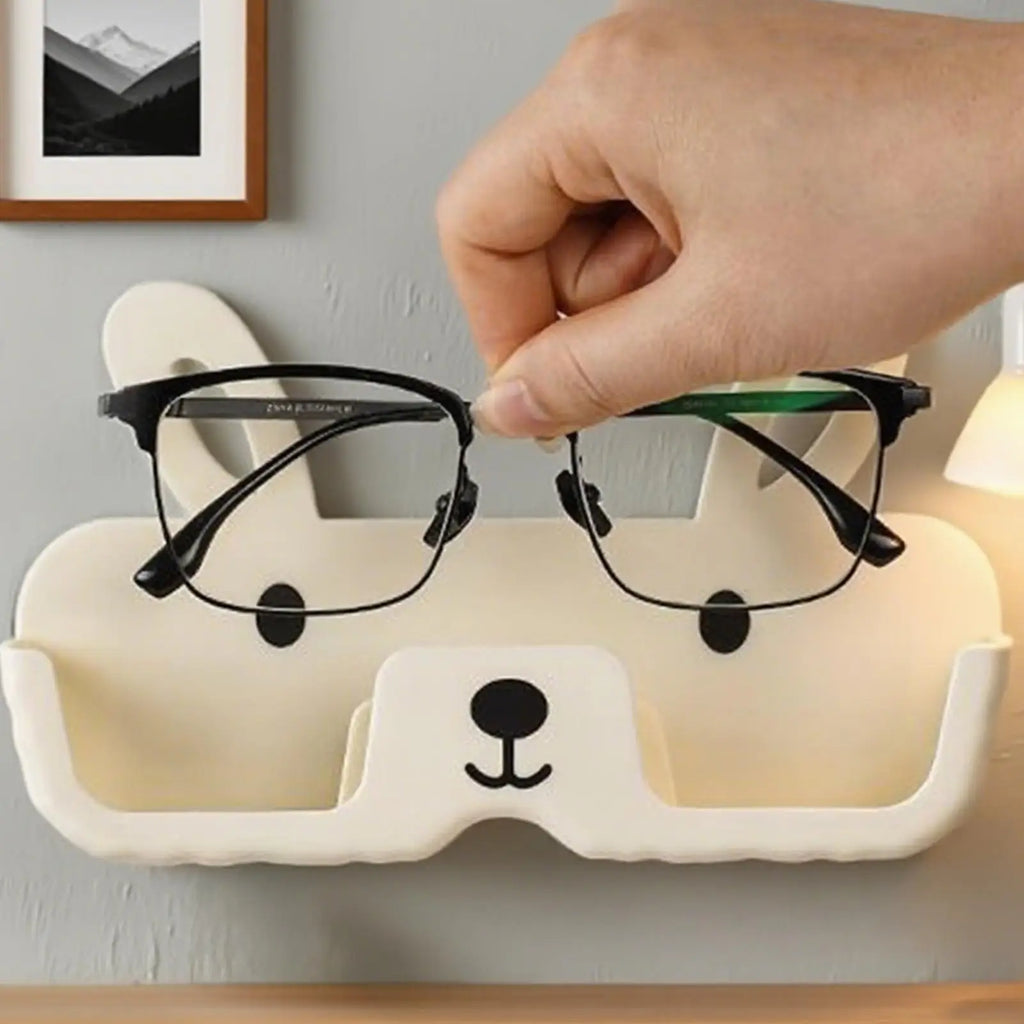 Sunglasses Organizer Wall Wall-Mounted Glasses Rack No Drilling Rabbit-shaped Sunglass Rack for Home Wardrobe Vanity Bedroom Oasis Select