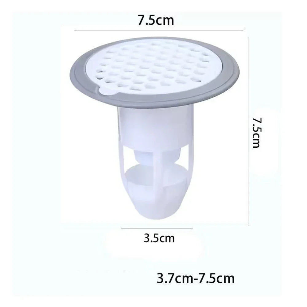 Bath Shower Floor Drain Strainer Cover Plug Trap Silicone Anti-odor Sink Bathroom Water Filter Insect Prevention Deodorant Oasis Select White