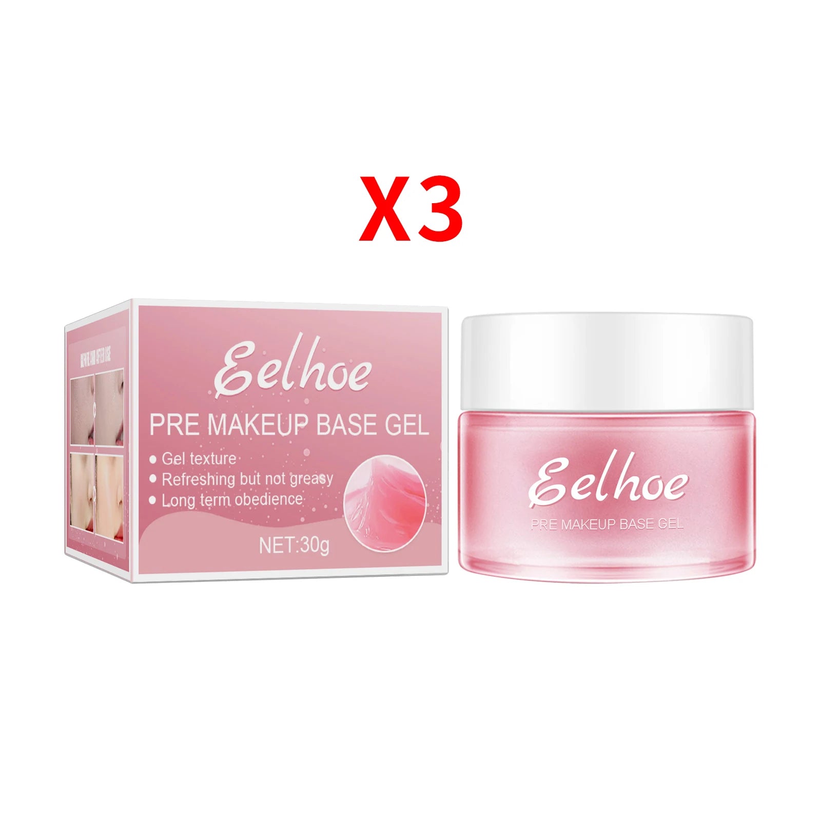 EELHOE Makeup Primer Gel – Pore Minimizing, Oil Control, Hydrating Makeup Primer Gel Oasis Select 3pcs