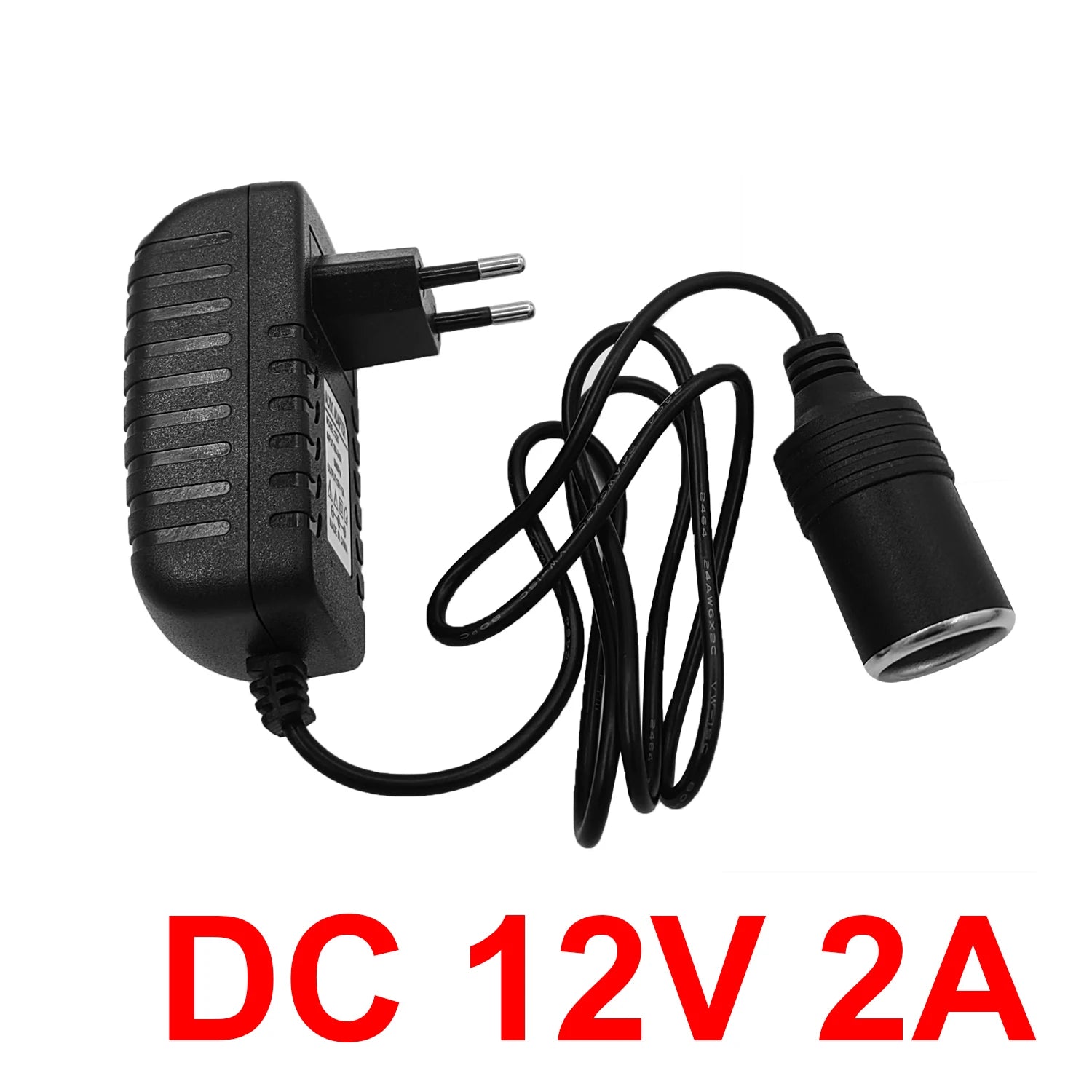 Car Charger Power Adapter Socket AC 100V/240V Volt to DC 12V 2A 24W Converter for Cigarette Lighter Charger for Home And Car Use Oasis Select