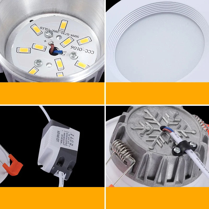 Dimmable LED Recessed Downlight 3 Colour Temps | SHINEKNOT AC220V