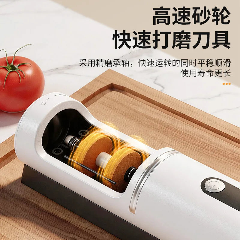 USB Electric Knife Sharpener – Auto Mini Kitchen Grinder