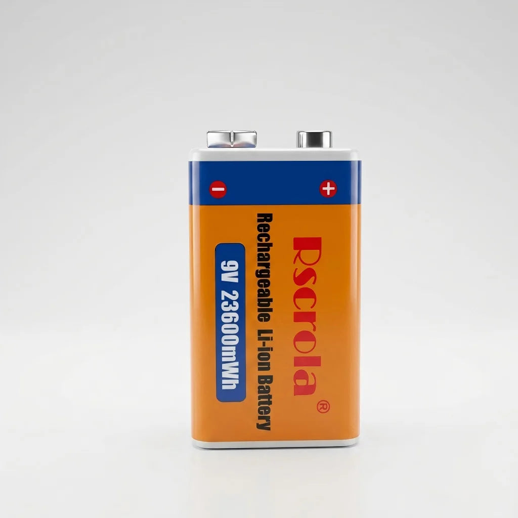 9V 23600mWh Li-ion Rechargeable Battery,USB Type-C Direct Charging Lithium Battery for Multimeter, Microphone, Toys,1500+ Cycles Oasis Select