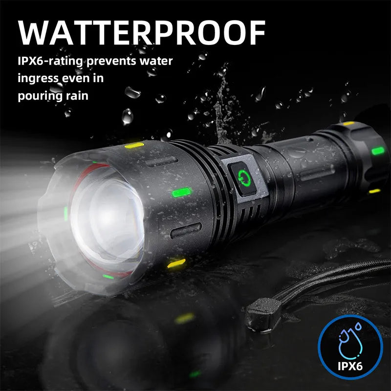 New Search Zoom Flash Light Super Bright LED Flashlight 5 Modes Zoomable Waterproof Outdoor Home Camping Hiking Tactical Torches Oasis Select