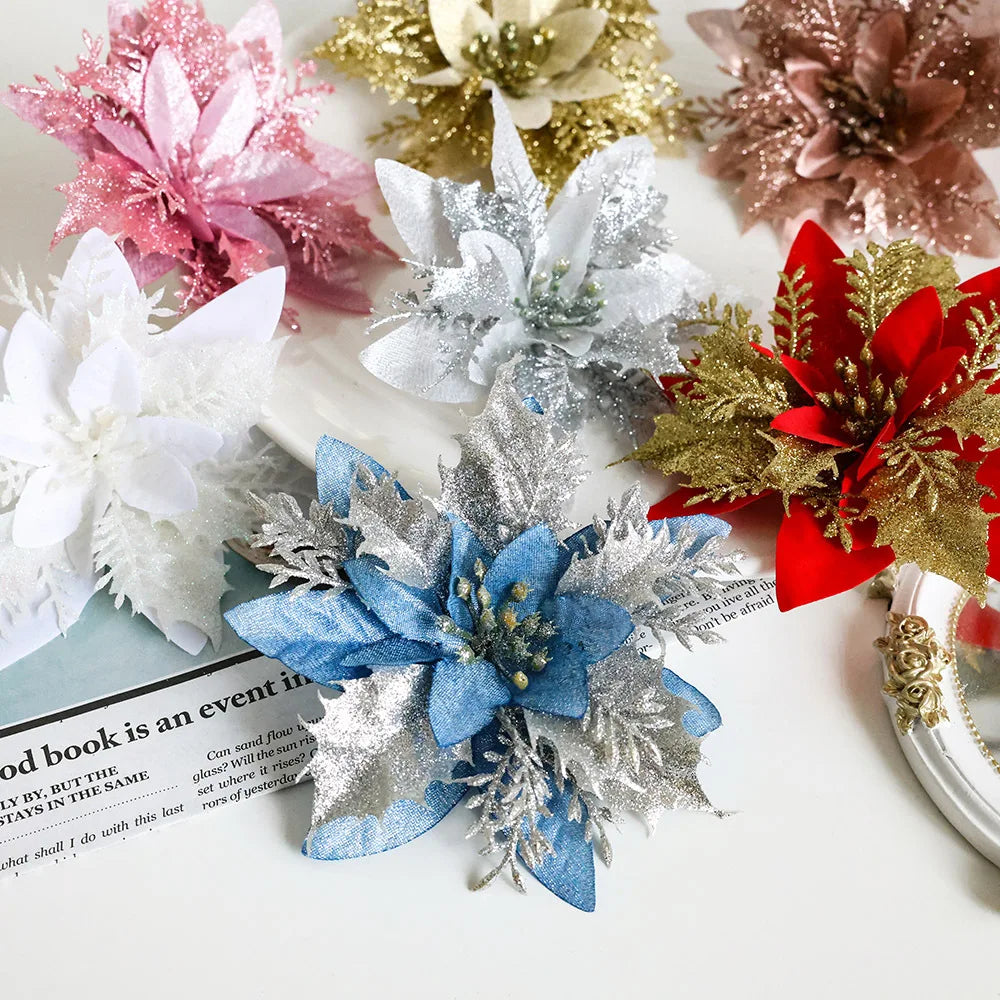 Artificial Allium Flowers (Flocked Fabric, Powdered) - Christmas Decoration Accessories for Tree Trimming & Wreath Decoration Oasis Select
