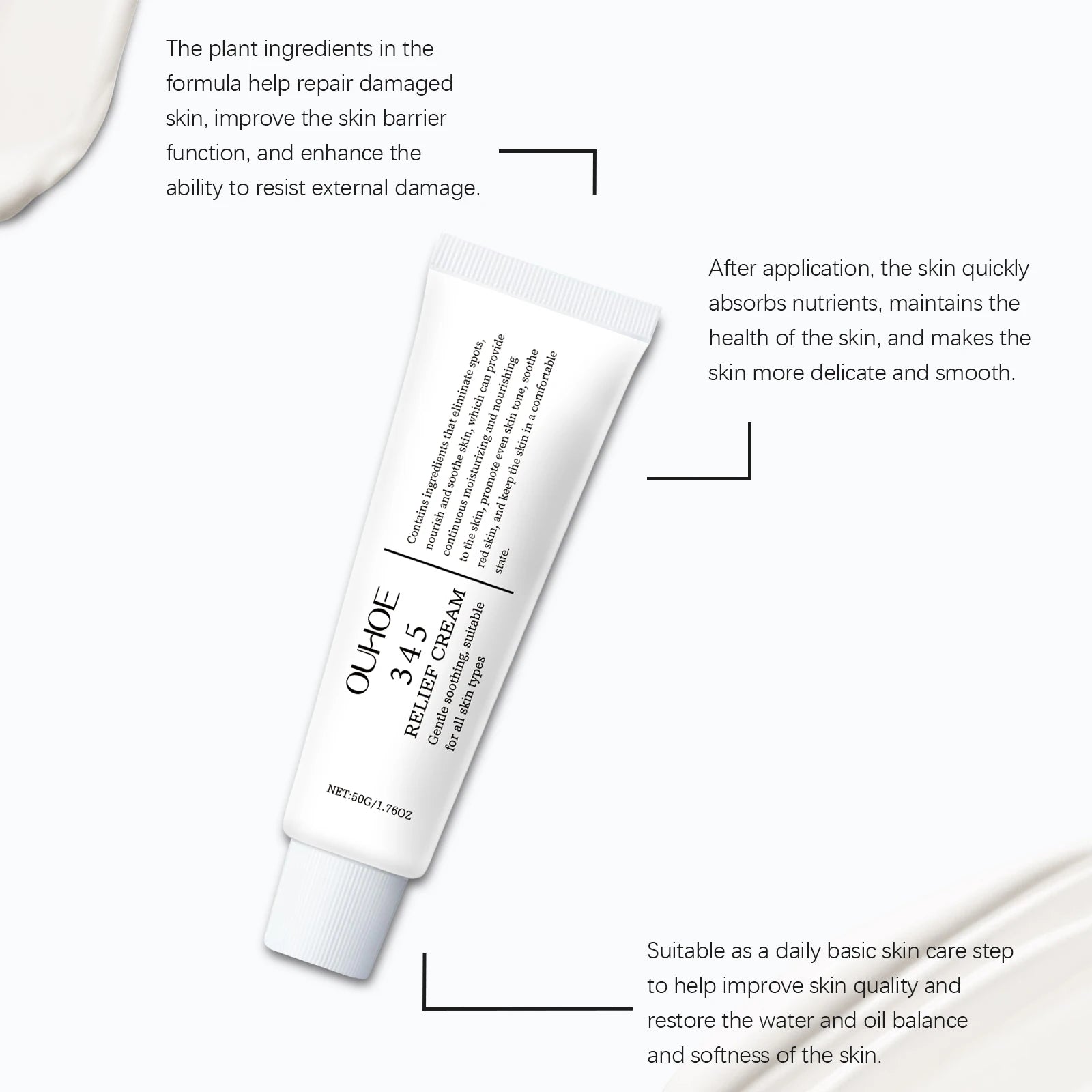 345 Relief Cream – Hydrating, Brightening & Soothing Face Cream Face Moisturizer Cream Oasis Select