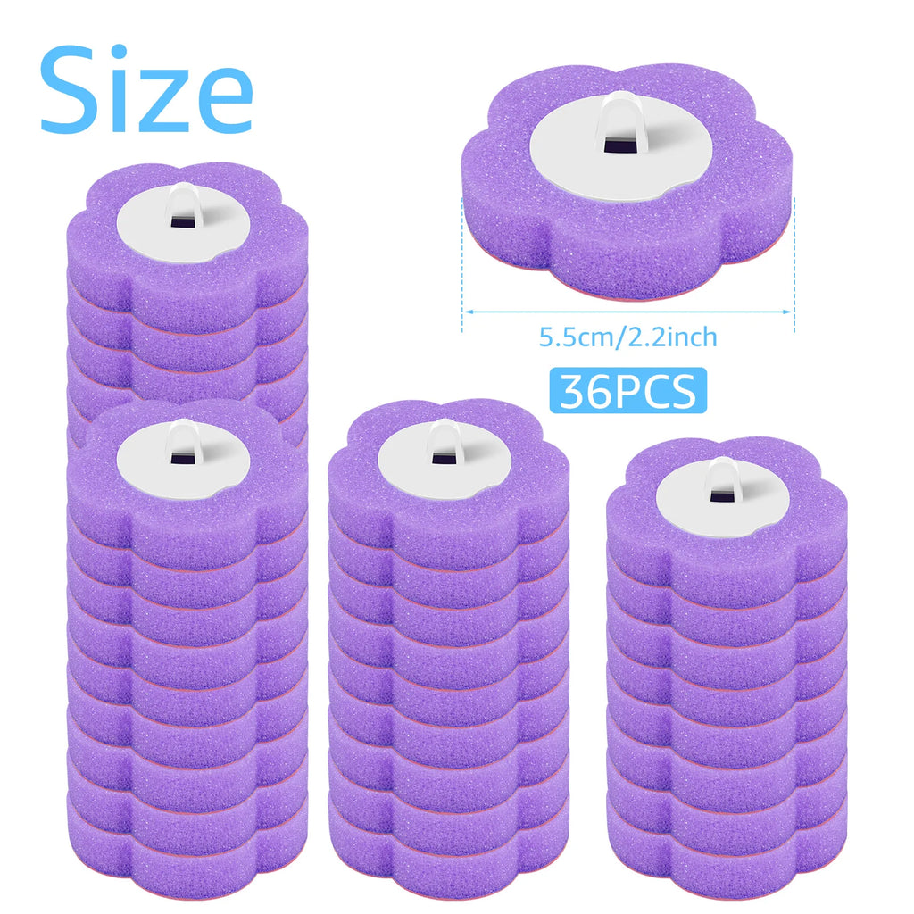 New Toilet Brush Disposable Replacement Head Cleaning Kit With Lengthened Handle Auto Lid Opening Toilet Bowl Cleaner Pad Kit Oasis Select 36 Purple Brush Head
