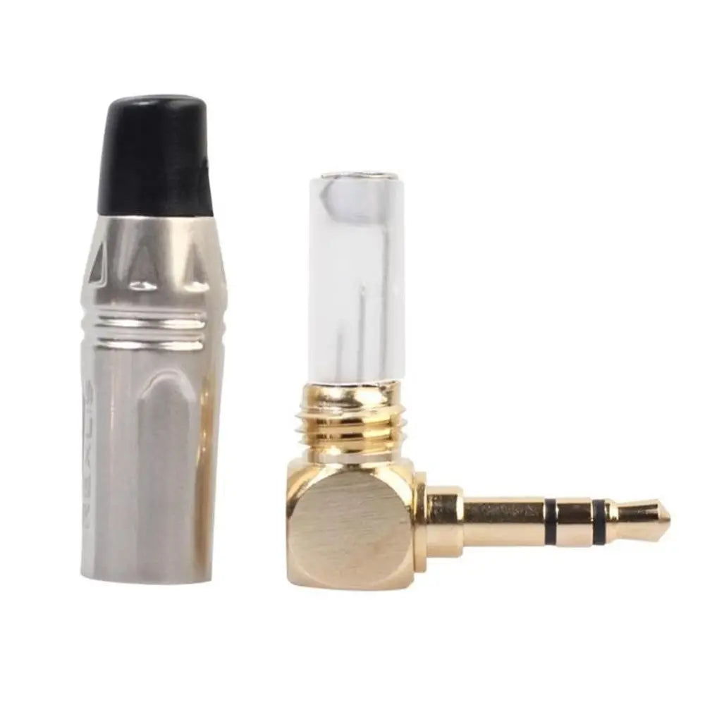 90 Degree 3.5mm Jack Plug Audio Adapter Stereo Audio Converter Right Angle Headphone Soldering Connector Headphone Adapter Oasis Select